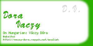 dora vaczy business card